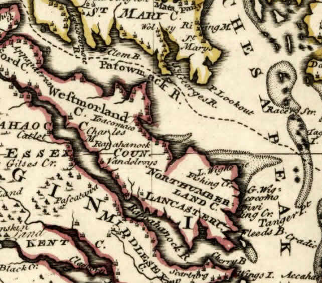 Colonial Map of Westmoreland County